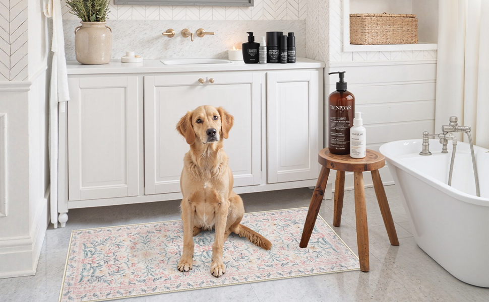 Seavish Floral Bathroom Rugs