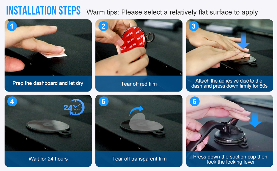 adhesive dash mounting disk