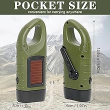 Flashlight dimensions highlighting its length of 5 inches and width of 2 inches