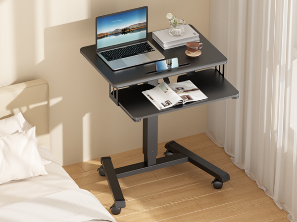 Amazon | ERGOMAKER 移動式昇降デスク 幅65cm×奥行45cm×高さ73