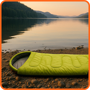 Sleeping Bag by Lake