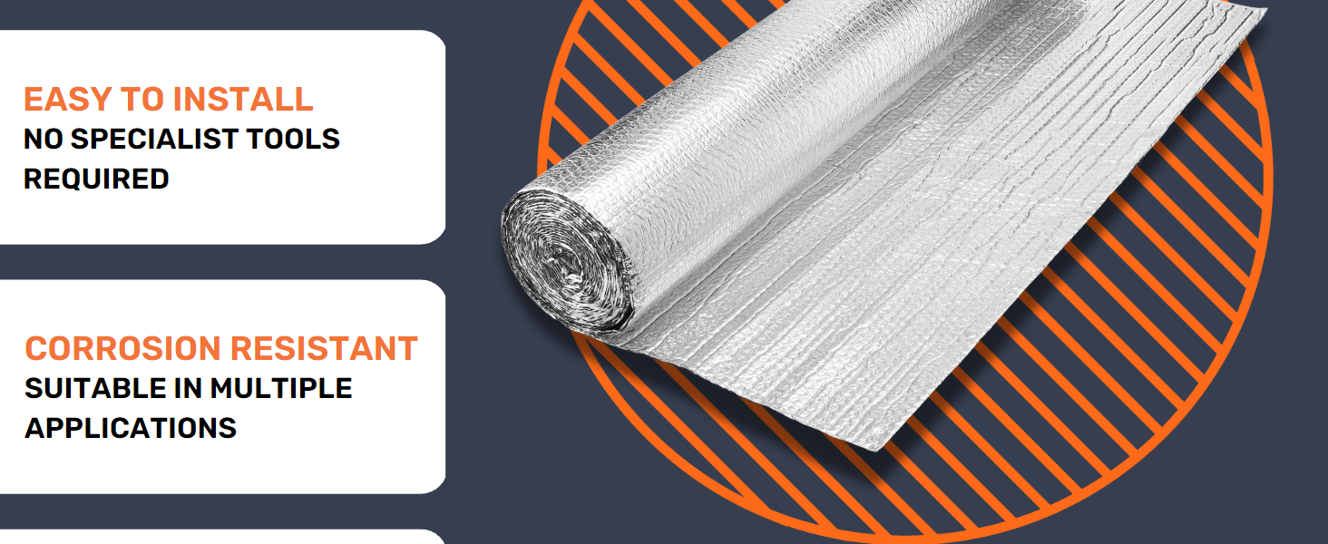 SuperFOIL Foil Insulation Roll 1m x 7m Energy Saving DIY Bubble Foil