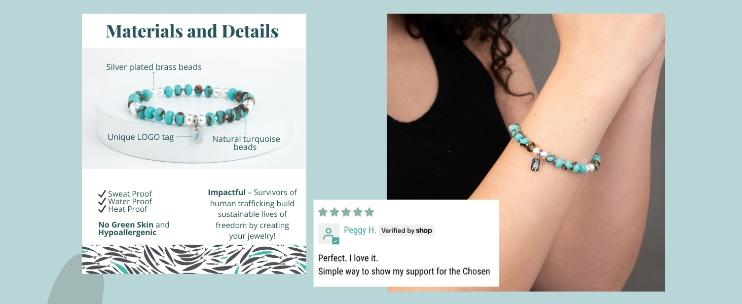 5&2 five and two the chosen loaves and fishes christian fish jesus jewelry woman bracelet faith