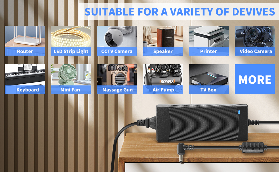 12V DC LED Power Supply 10A  120W 12 Volt 10 Amp DC Power Supply Adapter