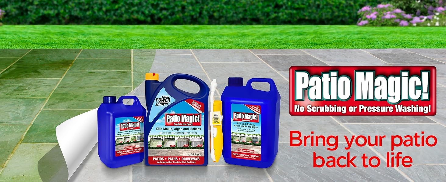 Patio Magic! Concentrate Ideal for Patios, Paths and Driveways (Kills