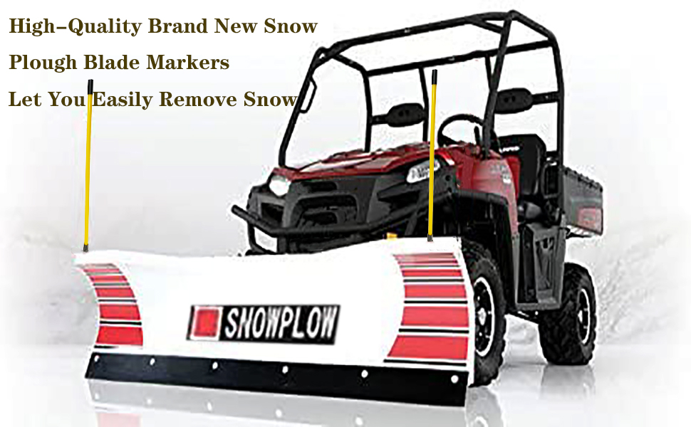 Snow Plow Blade Markers/Guides Kit 20'' Striking Yellow