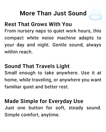 More Than Just Sound, Gentle support for sleep, focus