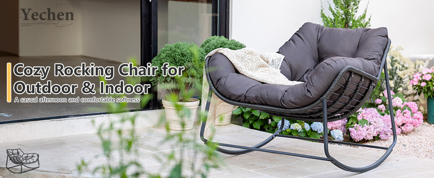 outdoor rocking chair Papasan Chair cozy chair rocking lawn chair outdoor rocker