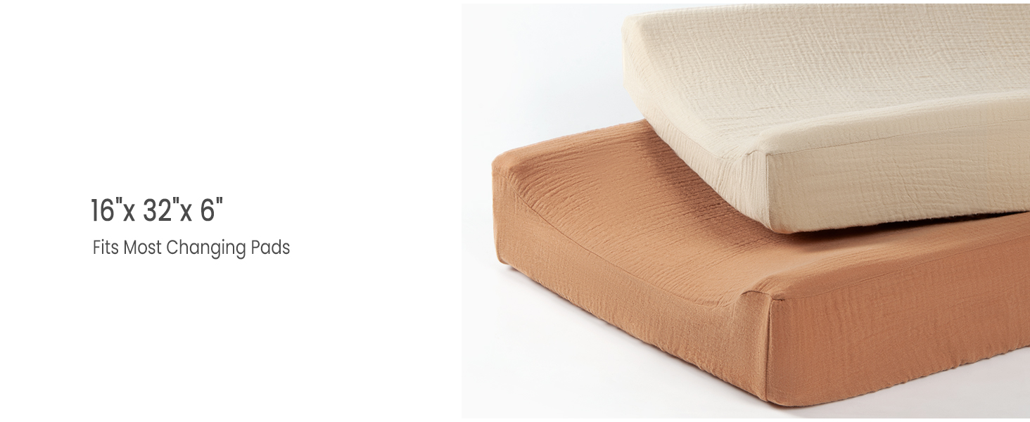 lulumoon Baby Changing Pad Cover Muslin Diaper Changing Table Pad