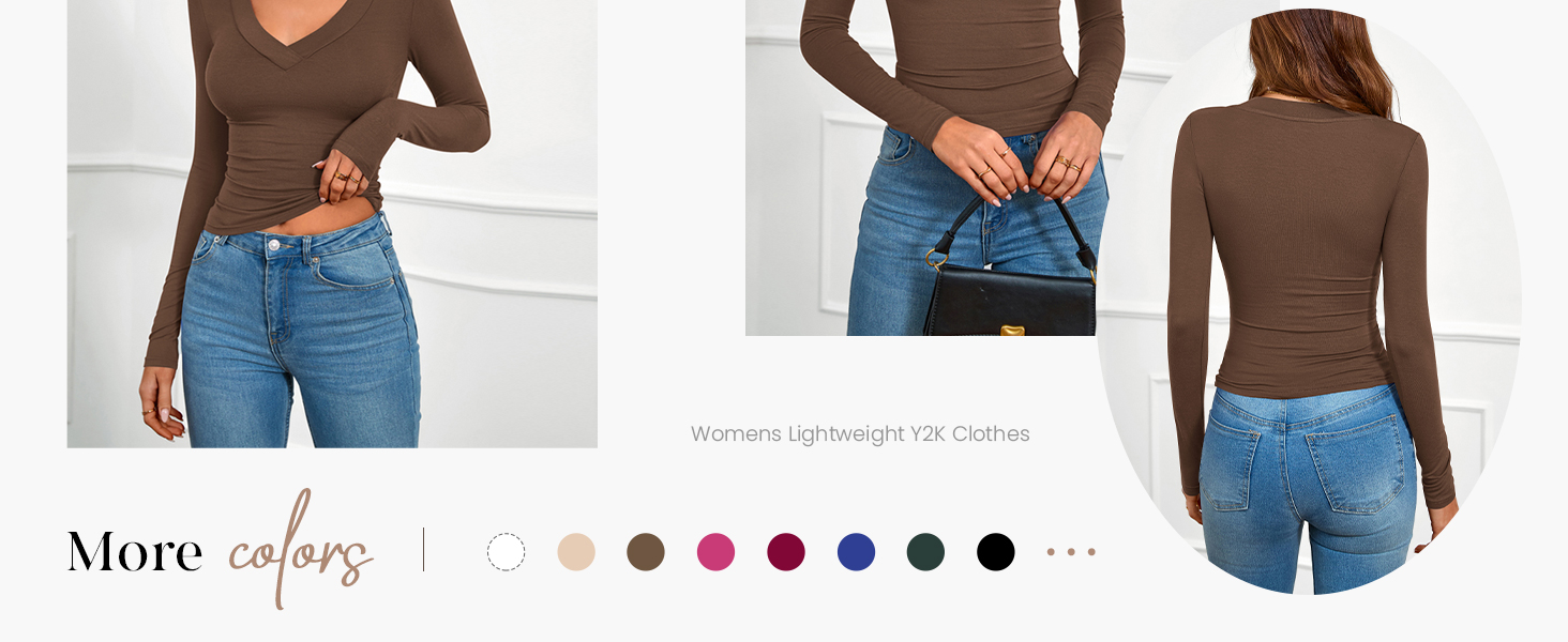 long sleeve shirts for women, basic tees for women, crop tops for women