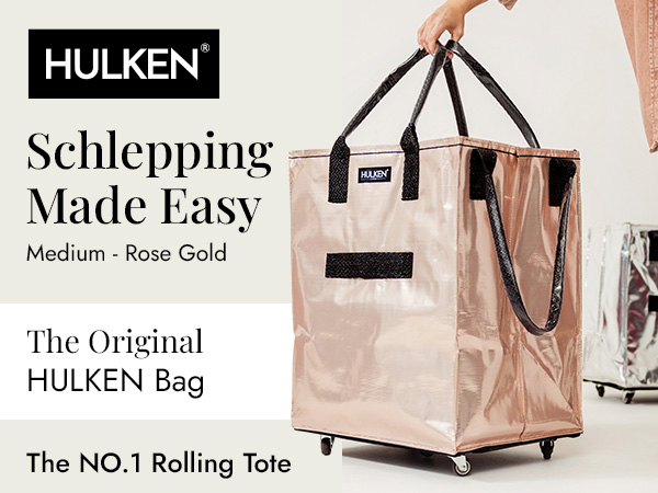 【新品】HULKEN ハルケン ローリング トートバッグ M ローズゴールド Amazon.com: (Large, Rose Gold) Reusable Grocery Bag On