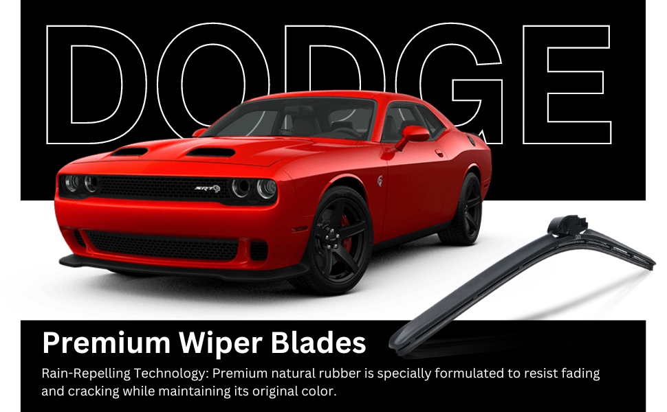 Clix Wipers Dodge Challenger (22"/22") Silicone+ Premium Windshield Wiper Blades