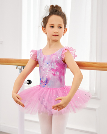 Zaclotre Tie Dye Print Ballet Leotards for Toddler