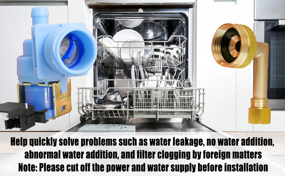 W10648041 Dishwasher Water Inlet Valve Fit for Whirlpool