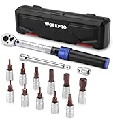 WORKPRO 1/4 Inch Drive Click Torque Wrench Set, 20~240 in-lb/2.3~27.1Nm Bike Torque Wrench Kit, 1...