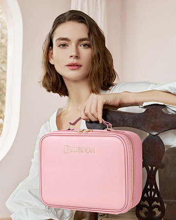 travel makeup bag LED mirror make up organiser storage cosmetic bag gift Women's Day Present