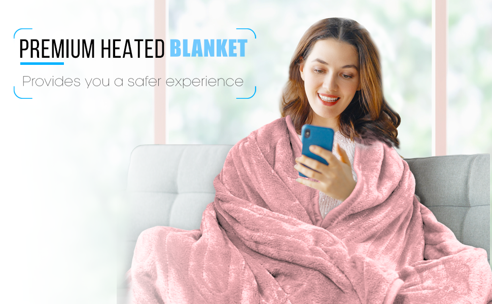 CozyMate Heated Throw Luxurious Electric Blanket Extra Large Heated