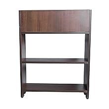 Engineered Wood Bookcase Set of 3 Shelves Books Storage Organizer Kids Furniture