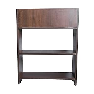 Engineered Wood Bookcase Set of 3 Shelves Books Storage Organizer Kids Furniture