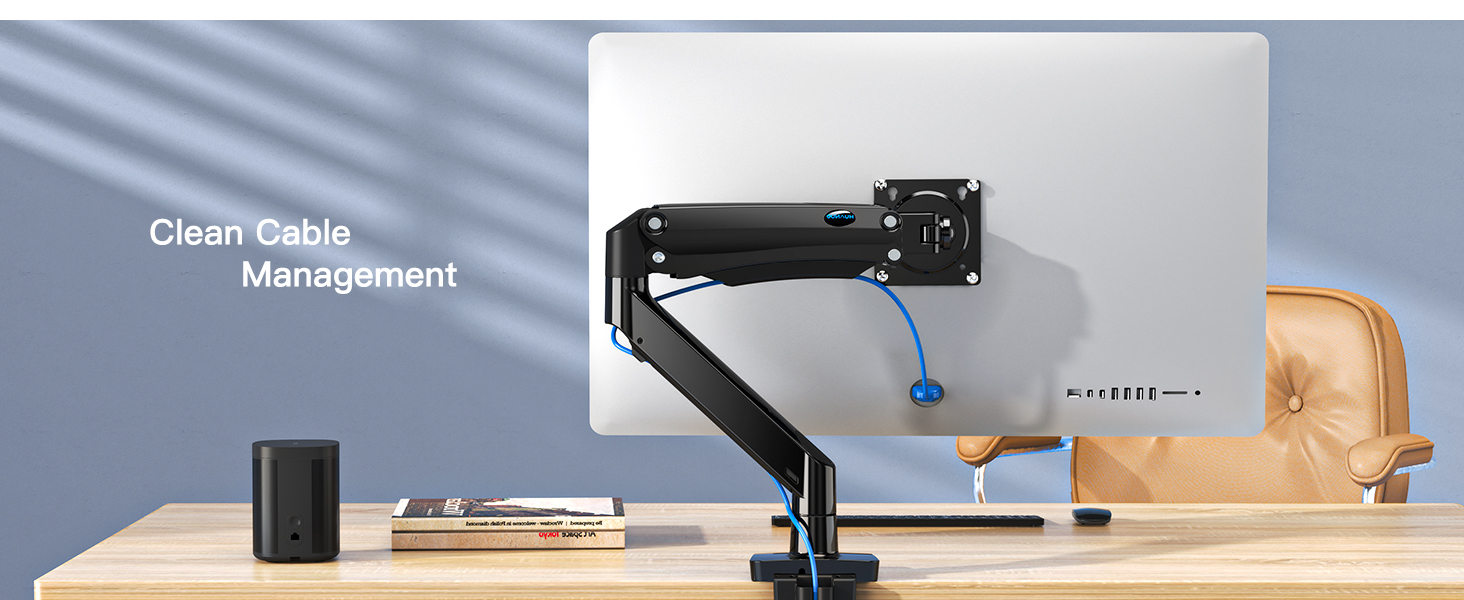 HUANUO Single Monitor Arm Desk Mount for 2235 Inch Screens, Monitor
