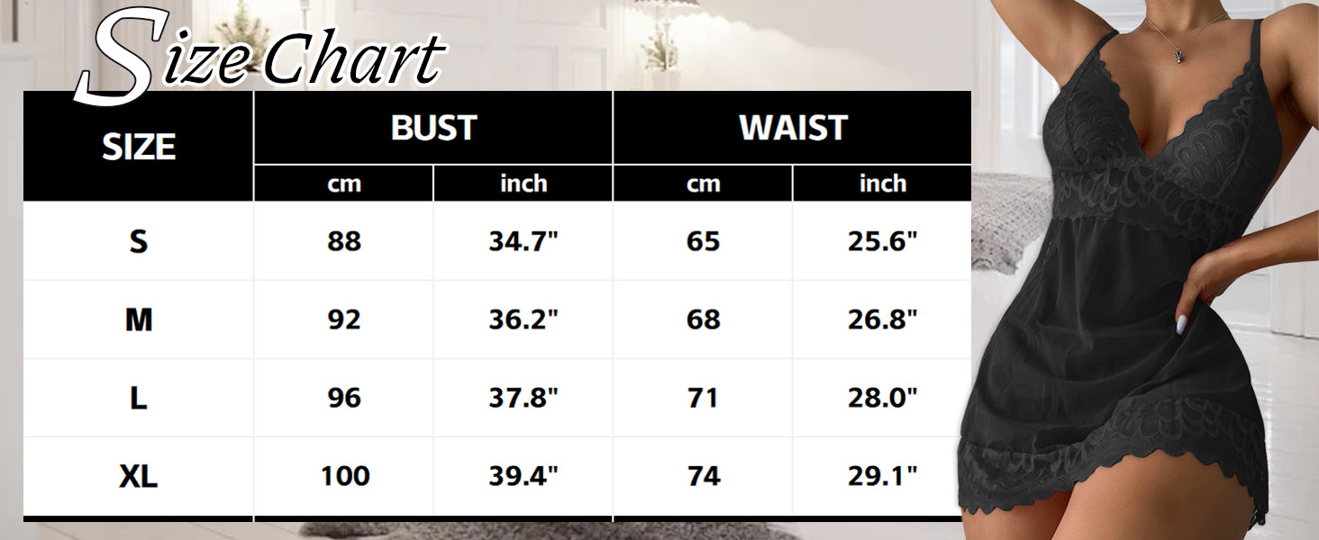 Yutdeng Lingerie Babydoll Nightwear Set for Women with Thong Lace Chemise Sleepwear Deep V Dress Sexy See Through Outfits Women UK Naughty Underwear Sets Bedroom 20 Lingerie Babydoll Nightwear Set for Women with Thong Lace Chemise Sleepwear Deep V Dress Sexy