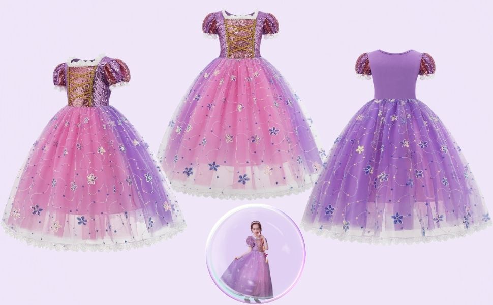 Princess Dresses for Girls Cosplay Halloween Christmas Party for kids Costume 
