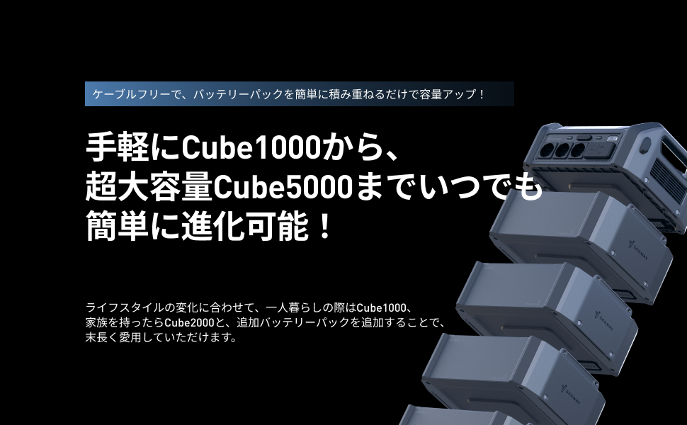 Amazon.co.jp: Segway ポータブル電源 Cube2000 2048Wh リン酸鉄