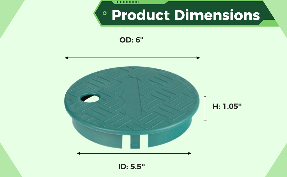 Homaisson 6pcs Sprinkler Valve Cover, ID 5.5" OD 6