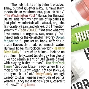 HURRAW Organic Certified Vegan Cruelty Free Non GMO Gluten Free Natural Luxury Watermelon Lip Balm