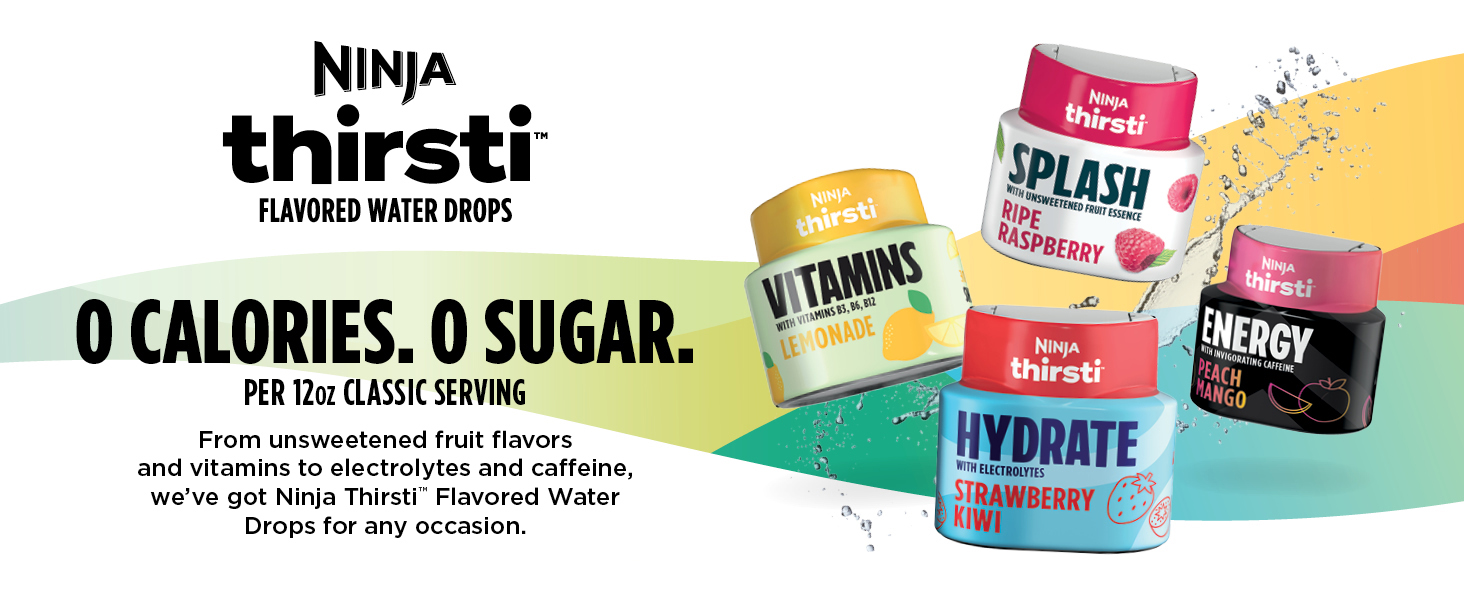 Ninja Thirsti Flavored Water Drops, SPLASH With Unsweetened