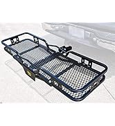 JEGS Trailer Hitch Cargo Carrier - 500 LBS Capacity Hitch Rack Cargo Carrier - Fits 2” Receiver H...