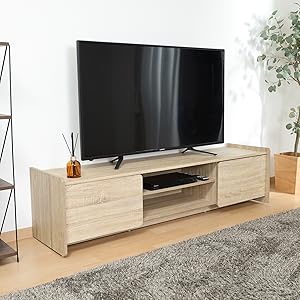 再々値下げ！　テレビボード　テレビ台 Amazon｜不二貿易 テレビ台 収納棚 160幅 幅159×奥行39.5×高さ