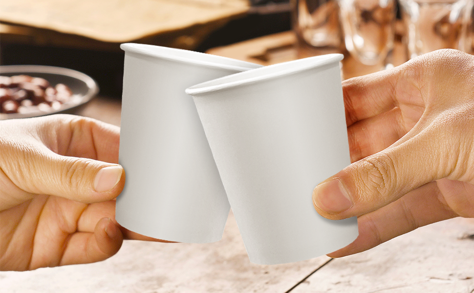 ONE KONG EcoFriendly 8oz Disposable Paper Cups (100Pack