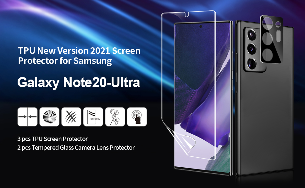 AloMit for Galaxy Note 20 Ultra Screen Protector, Camera Lens Glass