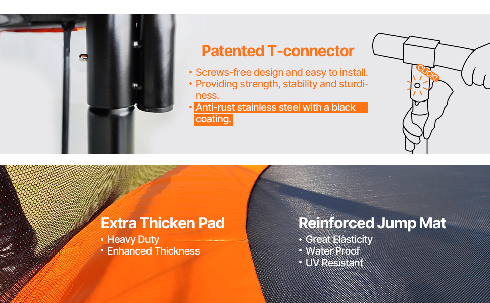 Outdoor Springless Trampolines LeJump Flora 14 FT NonSpring ASTM