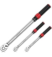 XUNTOP Torque Wrench 1/4 3/8 1/2 inch 3 PCS Drive Click for 40-220 in.lb 5-45ft.lb 15-155ft.lb 72...