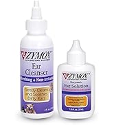 Pet King Brands Zymox Ear Solution w/ .5% hydrocortisone and Cleanser Bundle