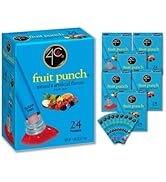 4C Powder Drink Mix Packets, Fruit Punch 6 Pack, 24 Count, Singles Stix On the Go, Refreshing Sug...