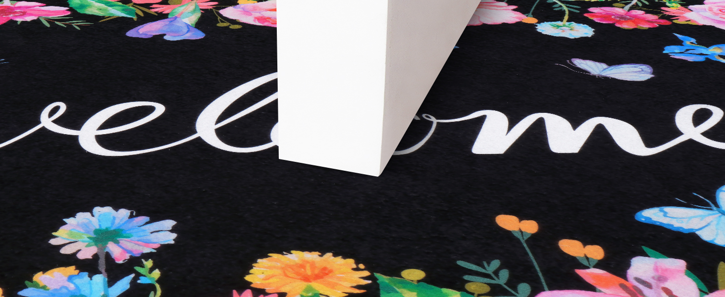 ASPMIZ Spring Door Mat, Floral Front Doormats Home Entrance, Non Slip
