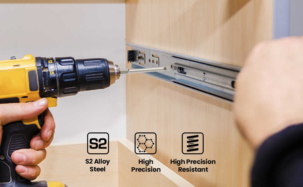 a person using a drill to install a screwdriver.