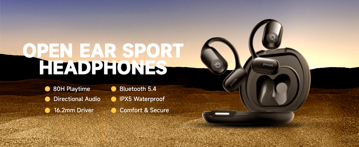 Picun True Wireless Open Ear Headphones