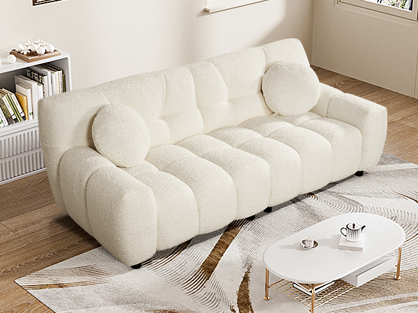 Amazon.com: Nolohoo Boucle Cloud Sofa Couch, Comfy Deep Seat