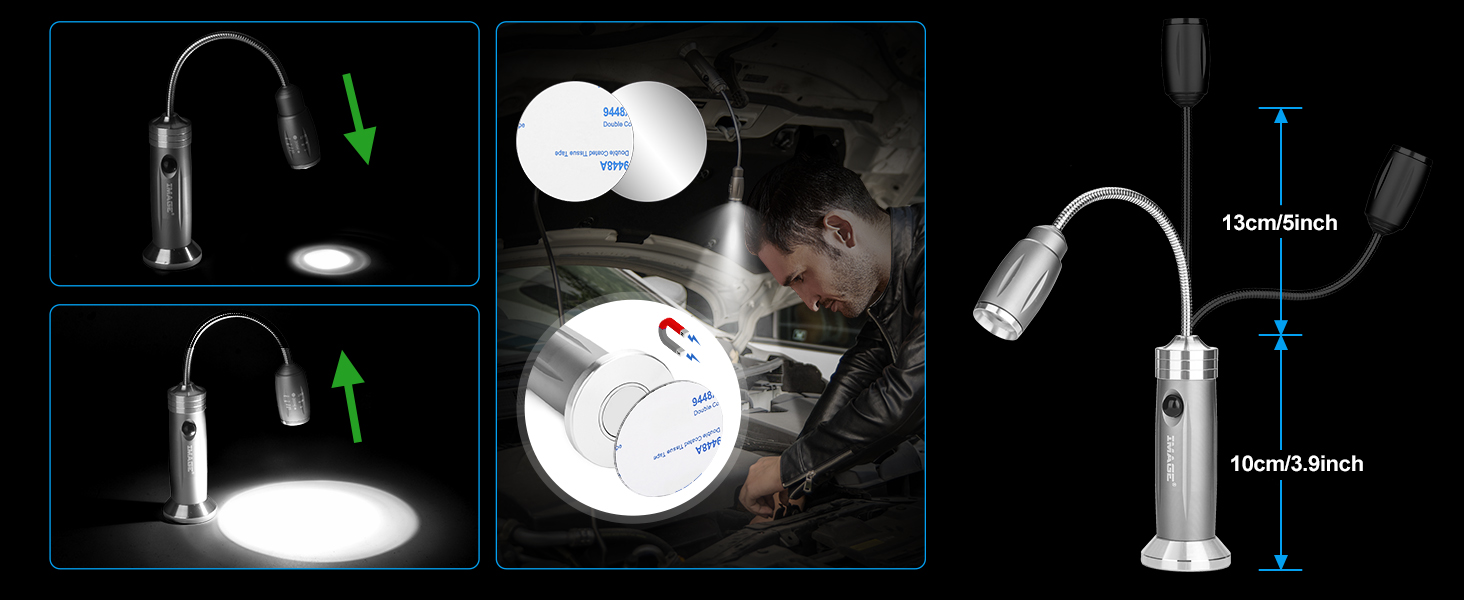 Compact and portable grill light with adjustable brightness and heat-resistant materials for safe and efficient BBQ use