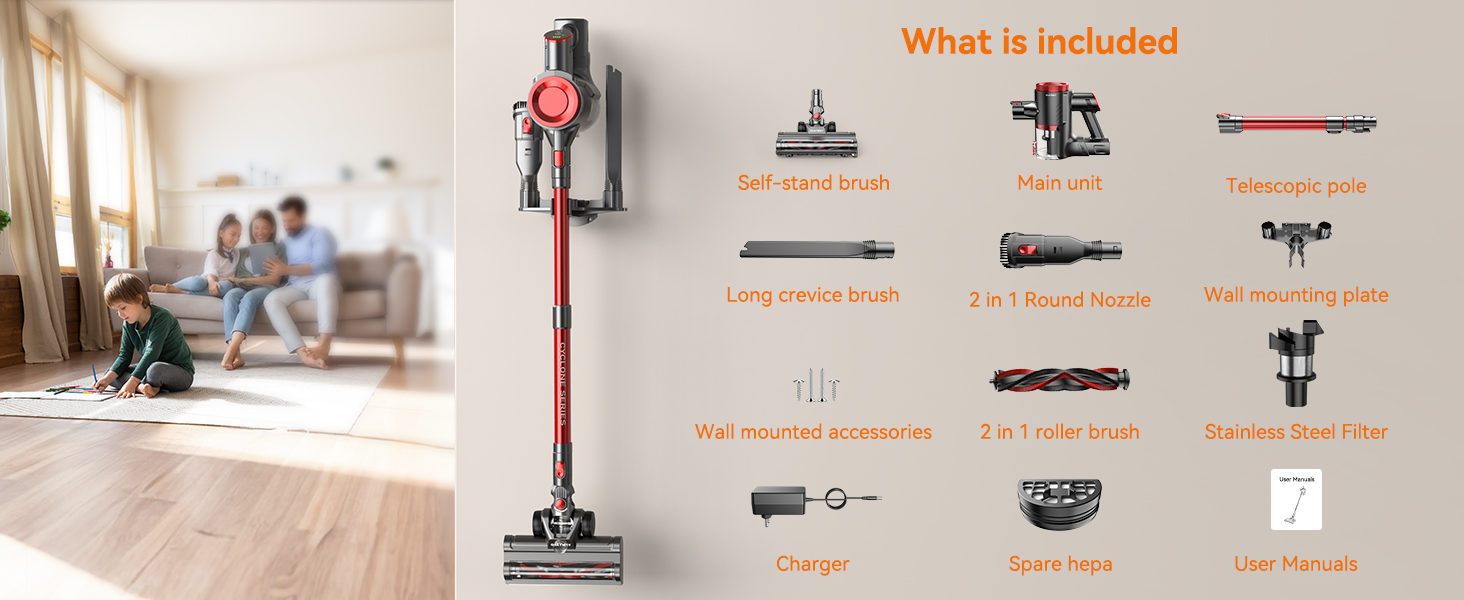 Easy to Store & Quiet Vacuum