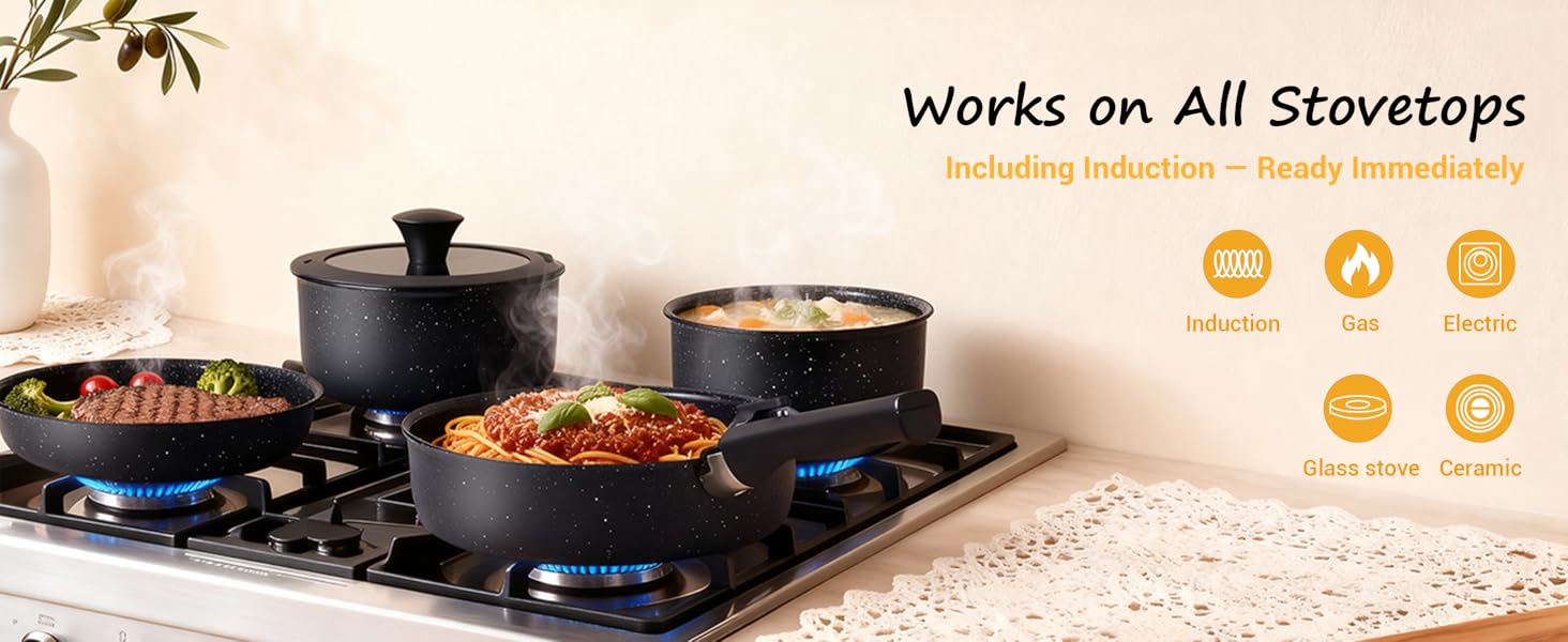 pots and pans set non stick