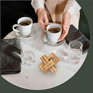 wood knot decor as coffee table decor