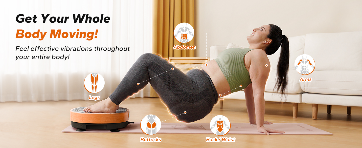 Amazon.com : MERACH Vibration Plate Exercise Machine with Foot Massager ...