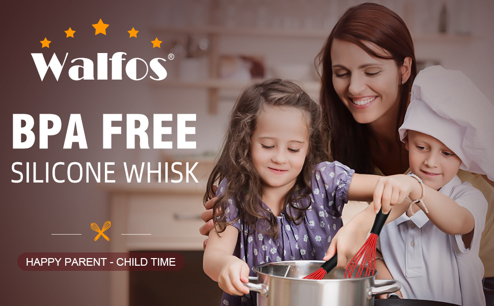 Whisk small, Walfos mini Whisk for Cooking & BakingNon