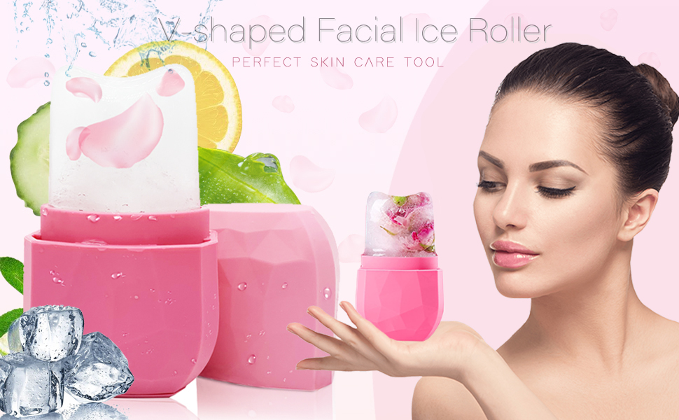 Face Ice Roller, Facial Roller Ice Cube Mold Silicone Ice Stick for