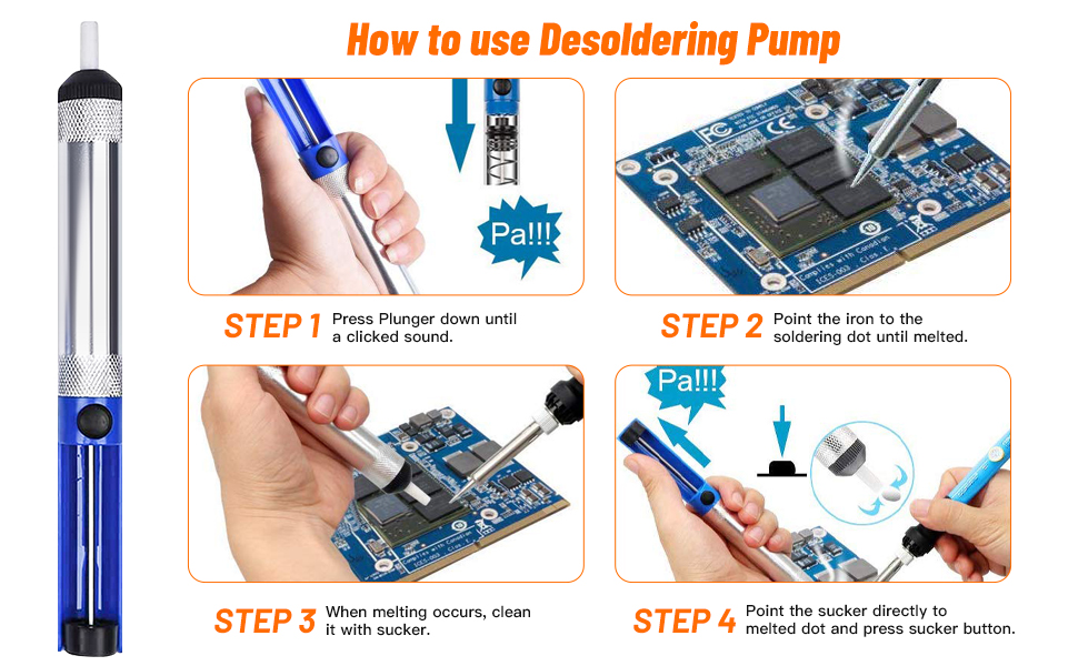 ANBES Soldering Iron Kit Electronics, 60W Adjustable